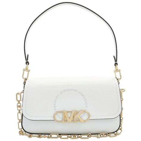 michael kors parker medium crocodile embossed leather shoulder bag|parker leather bag Michael Kors.